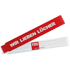 TOX Meterstab "WIR LIEBEN LÖCHER" Holz