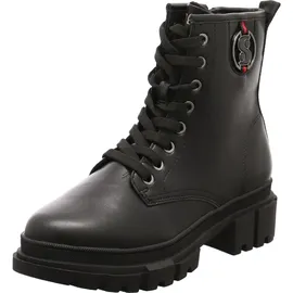 s.Oliver Damen Stiefeletten ohne Absatz zum Schnüren Vegan, Schwarz (Black), 37 EU