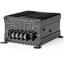 Nedis Stromwandler - Auto Angetrieben - 24 V DC - 12 V DC - 120 W - Schraubklemme - Ausgestattet mit Einer Sicherung - Schwarz