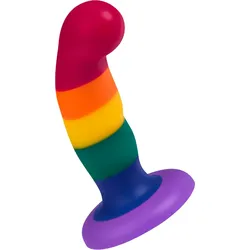 Bunter G-Punkt-Dildo mit Saugfuß, 14,2 cm, regenbogen,