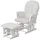 MCW Relaxsessel MCW-C76 Cord 320 g/m2 80 x 100 x 80 cm Creme mit Hocker