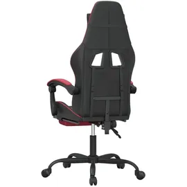 vidaXL Gaming-Stuhl Kunstleder Schwarz & Weinrot