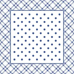 Mank Tassendeckchen aus Tissue mit Folienbeschichtung, 90x90 mm, 250 Stück - Antonia in Blau - Einweg Untersetzer