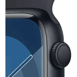 Apple Watch Series 9 GPS 45 mm Aluminiumgehäuse mitternacht, Sportarmband mitternacht M/L