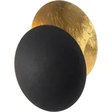 QAZQA Moderne Wandlampe schwarz mit Gold - Sunrise