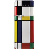 FAB28RDMC6 Retro Kühlschrank mit 0° Fach im Stil der 50er Jahre - Farbe Multicolor - Rechtsanschlag
