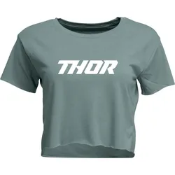 Thor Corp, Crop Top Damen - Grün/Weiß - L