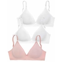 PETITE FLEUR Bralette-BH Damen 2xweiß+1xrosa Gr.90A