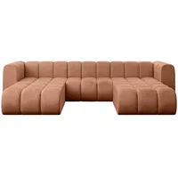 altdecor Wohnlandschaft modulares Sofa Joren-U1 - 319x177x70 cm Apricot
