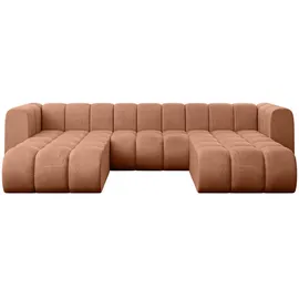 altdecor Wohnlandschaft modulares Sofa Joren-U1 - 319x177x70 cm Apricot