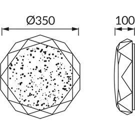 Ideus Deckenleuchte SMD LED' 16W, 4000K IP44, DIANA LED, 03237