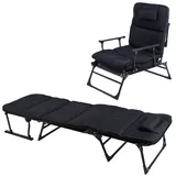 Lex 2in1 Gartenliege 60 x 59 x 90 cm Schwarz