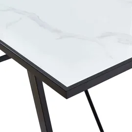vidaXL Esstisch 160 x 75 x 80 cm schwarz/weiß