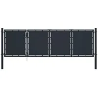 vidaXL Gartentor 350 x 100 cm Anthrazit