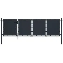 vidaXL Gartentor 350 x 100 cm Anthrazit