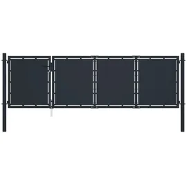 vidaXL Gartentor 350 x 100 cm Anthrazit
