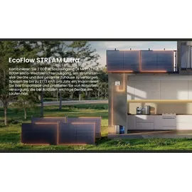 EcoFlow Balkonkraftwerk Bifazial 500W inkl. EcoFlow Stream Ultra 5760Wh + 2 x Stream AC Pro