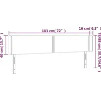 VidaXL LED Kopfteil Dunkelbraun 183x16x78/88 cm Stoff