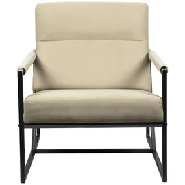Svita Chris Loungestuhl Cocktailsessel Polsterstuhl mit Armlehne Beige
