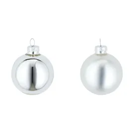 WEBMARKETPOINT Weihnachtsbaumkugel 10er-Set ¦ silber ¦ Glas,Aluminium Ø: 6.0