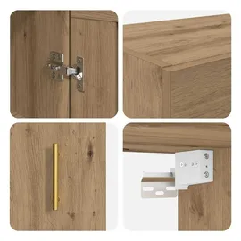 vidaXL Hängeschrank Wandschrank Artisan-Eiche 69,5 x 34 x 90 cm Braun