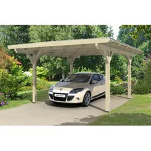 SKANHOLZ Odenwald Flachdach Carport aus Leimholz 4,28 x 5,41 m unbehandelt