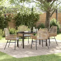 vidaXL Garten Essgruppe 5-tlg. Braun