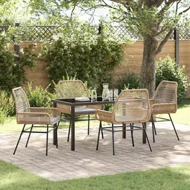 vidaXL Garten Essgruppe 5-tlg. Braun