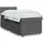 vidaXL Boxspringbett 140 x 200 cm Dunkelgrau