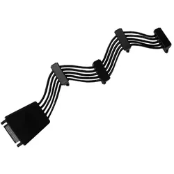 SILVERSTONE CP06-E4, SATA Adapter Kabel, 1 auf 4 SATA Stecker (Super Flexibel), 2x 2200ÁF Kondensatoren