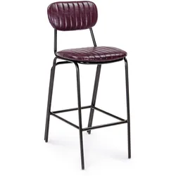 Barhocker Debbie aus Kunstleder, Weinrot