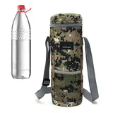 Reise-Schutztaschen in Flasche, isolierte Tasche mit stabilem Griff, verdickte und faltbare Campingtasche | praktische Winegrers für Wandern, Picknick, Abendessen, camouflage, Se référer au descriptif