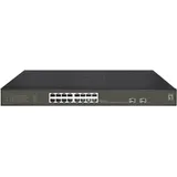 LevelOne GES-2118P Hilbert 18-Port Gigabit PoE Smart Lite Switch - Black