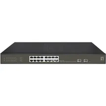 LevelOne GES-2118P Hilbert 18-Port Gigabit PoE Smart Lite Switch - Black