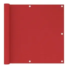 vidaXL Balkon-Sichtschutz Rot 90x500 cm HDPE