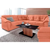 Ecksofa SIT & MORE "Savona L-Form" Sofas Gr. B/H/T: 262cm x 90cm x 212cm, Luxus-Microfaser ALTARA NUBUCK, langer Schenkel rechts, ohne Bettfunktion, orange (terrakotta) wahlweise mit Bettfunktion, inklusive Federkern, frei im Raum stellbar