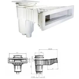 Fluidra Deutschland GmbH Kunststoff Skimmer 17,5 Slim für Folienbecken