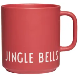 Design Letters - AJ Favourite Porzellan Becher mit Henkel,  Jingle Bells / rot