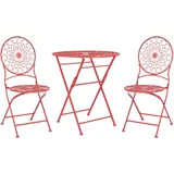 Beliani Bistro Set 3-tlg. Rot
