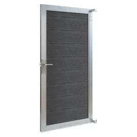 [neu.holz] Gartentor 180 x 90 cm Grau/WPC