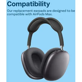 MMobiel Ersatz Ohrpolster AirPods Max Kopfhörer - Protein PolyurethanKopfhörer – Schwarz