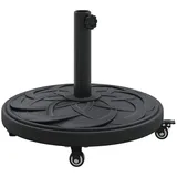 vidaXL Schirmständer Art Deco Ø 45 x 39,5 cm Polyethylen Schwarz