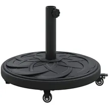 vidaXL Schirmständer Art Deco Ø 45 x 39,5 cm Polyethylen Schwarz