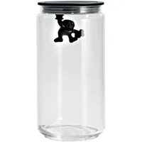 Alessi Küchendose Gianni 1400 ml Glas Schwarz