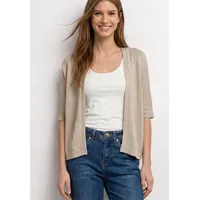 STREET ONE Strickjacke im Strick-Look mit Glitzer Beige 44