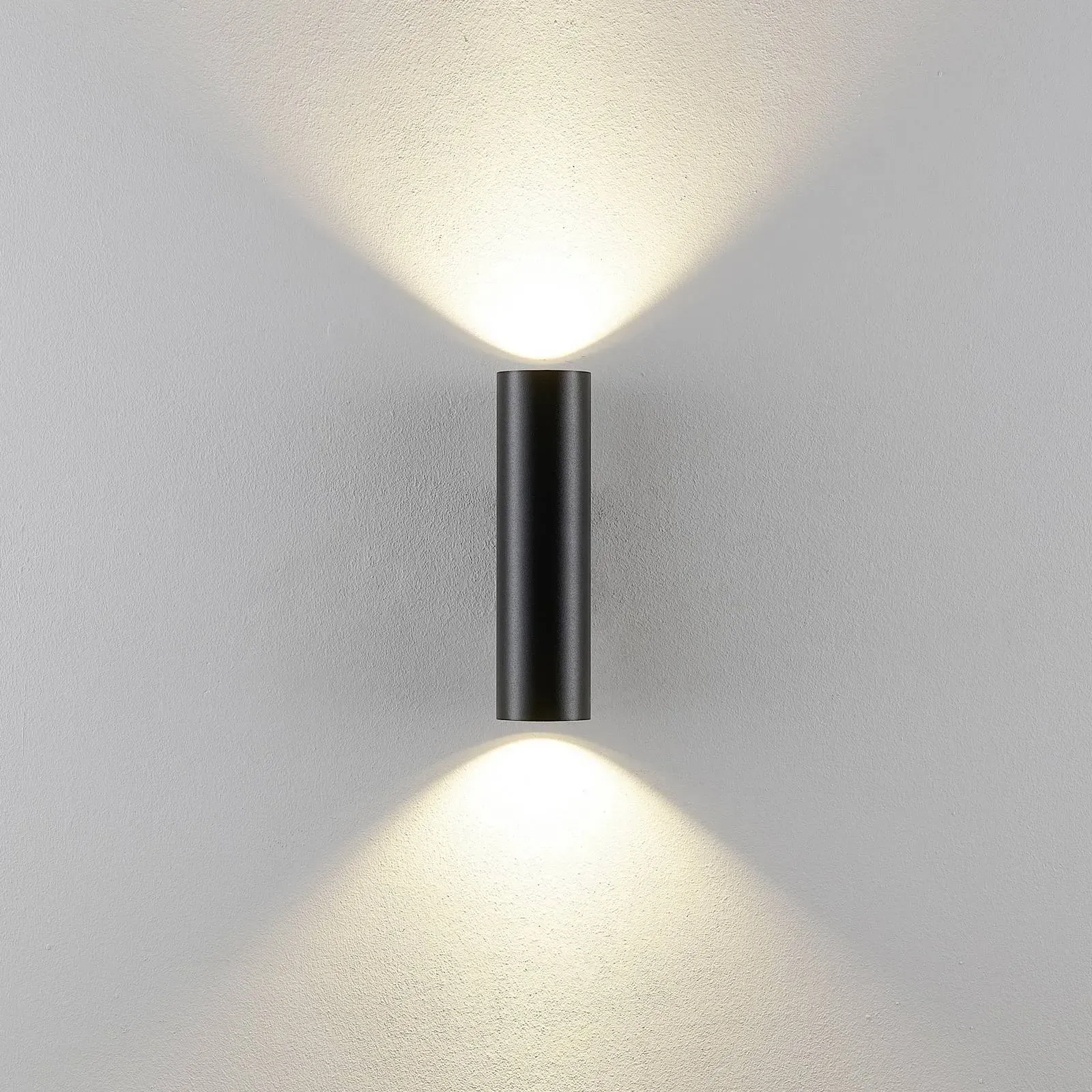 Deko-Light Wandlampe CAN, dimmbar, schwarz, für Wohn- / Esszimmer, Aluminium, Wandleuchte, Wandlampe Innen - 6 cm - 6 cm - 22 cm