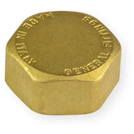 GENERAL FITTINGS - Messing Kappe Endkappe 1/2 Zoll DN15 Verschlusskappe Fitting Deckel