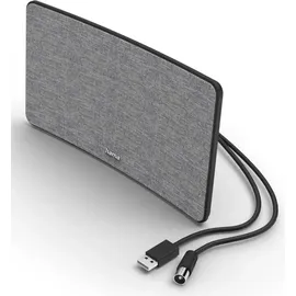 Hama Zimmerantenne Stoff-Design, DVB-T2, aktiv, Grau/Schwarz (00221087)