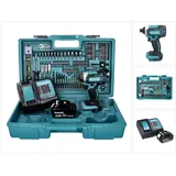 Makita DTD 152 SGX5 inkl. 1x Akku 6,0 Ah + Ladegerät + 101 tlg. Zubehör Set + Koffer