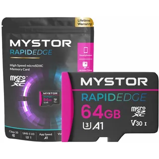 Mystor Micro-SD-Speicherkarte für Tapo-Kamera C82, C120, C210, C220, C110, C225, C211, TC40, TC41, TC65, TC82, C510, Micro-SD-Karte für Tapo-Kamera, Sicherheitskamera, SD-Karten (64 GB MicroSD